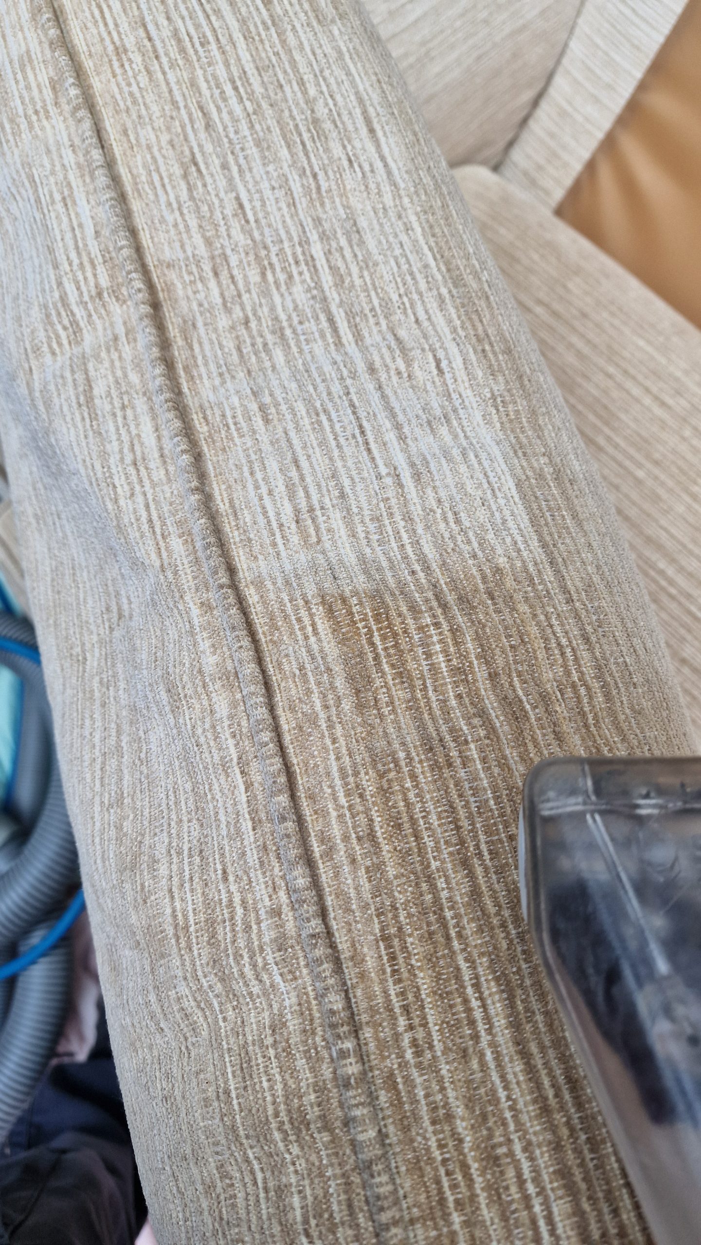 Freshly cleaned and restored sofa by Ely Cleaning Services Ltd in Ely, Cambridgeshire