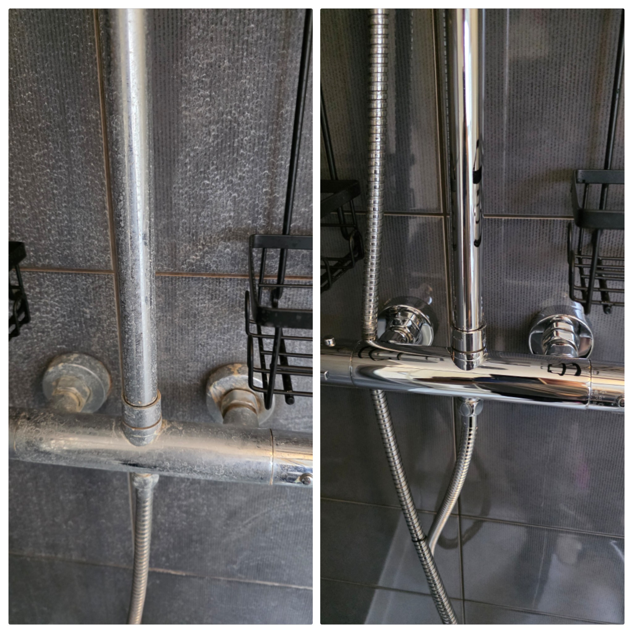 limescale removed from tap and tiles