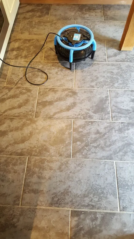 Kitchen hard floor after cleaning