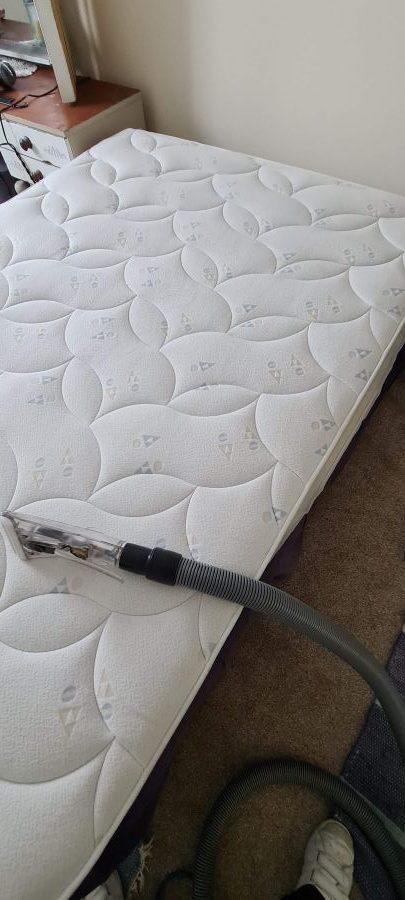 Cleaned and refreshed mattress in Ely after professional steam extraction by Ely Cleaning Services – stains removed and fabric sanitised.